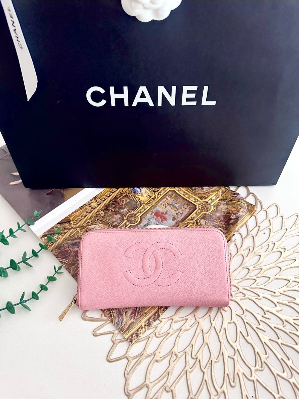 Authentic CHANEL Zippy Wallet Caviar